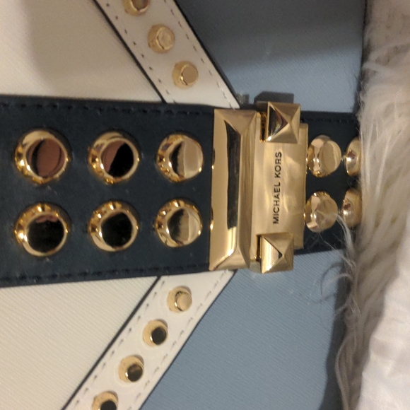 Michael kors navy/white leather shoulder bag - Picture 4 of 10